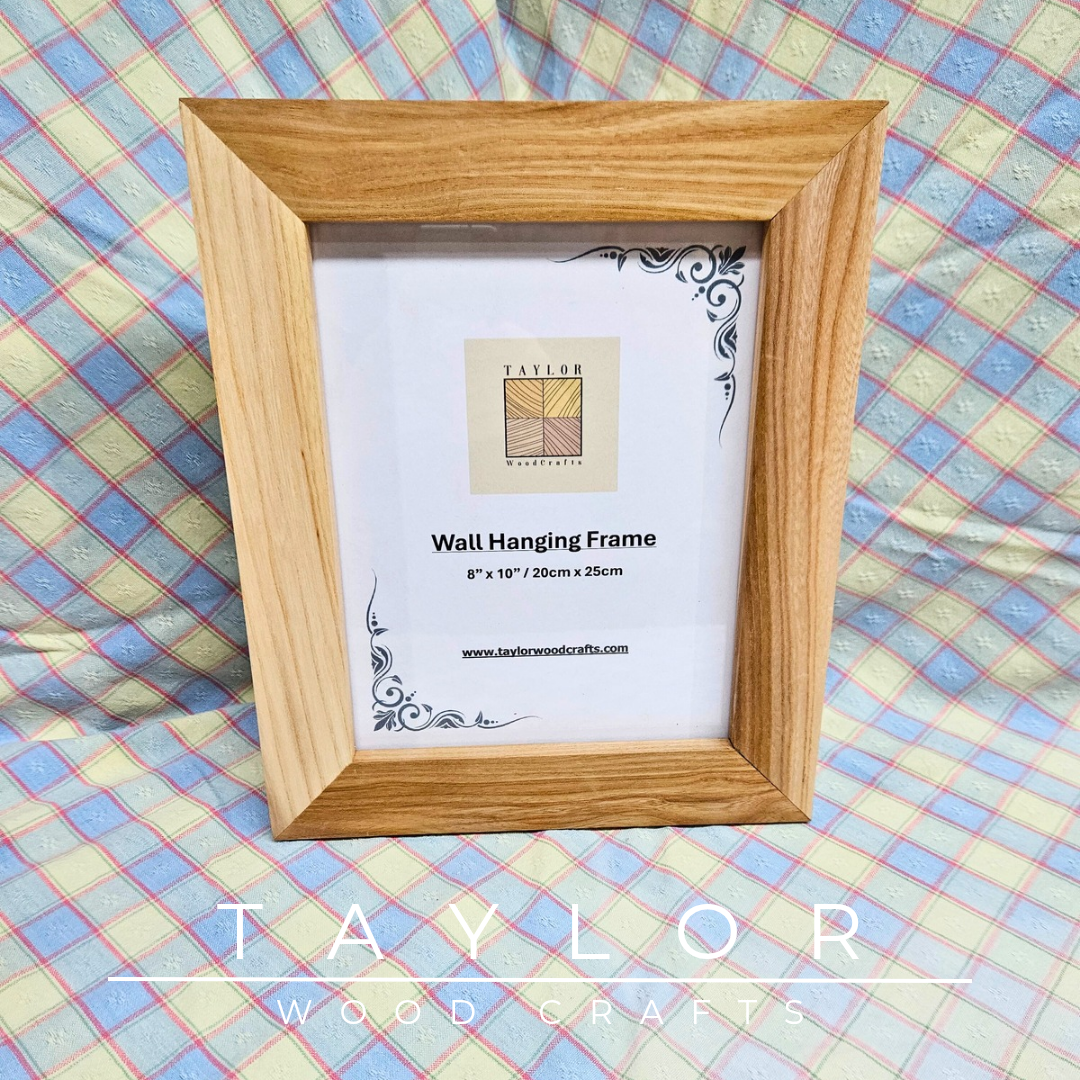 Elegant 8"x10" elm hardwood frame with rich grain, built to last. A timeless way to showcase memories in any space.
