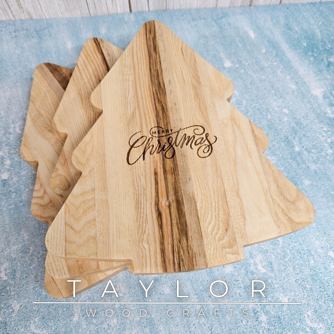Taylor Wood Crafts, Christmas, tray, cheese board, gift, handcrafted wood, wooden gifts, artisan crafts, custom woodwork