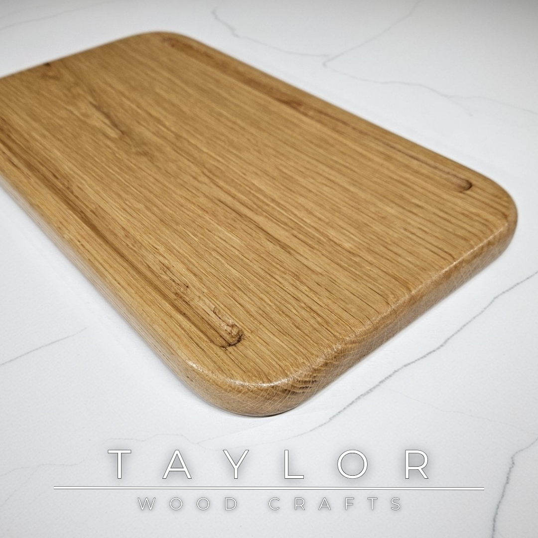 Oak Chopping Board Taylor Wood Crafts – solid oak with smooth rounded edges, durable & knife‑friendly kitchen staple