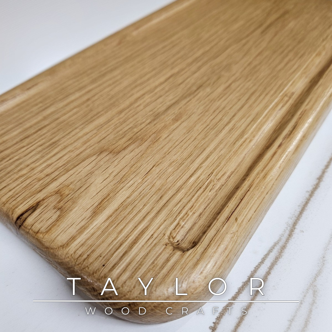 Oak Chopping Board Taylor Wood Crafts – solid oak with smooth rounded edges, durable & knife‑friendly kitchen staple