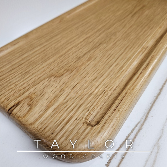 Oak Chopping Board Taylor Wood Crafts – solid oak with smooth rounded edges, durable & knife‑friendly kitchen staple