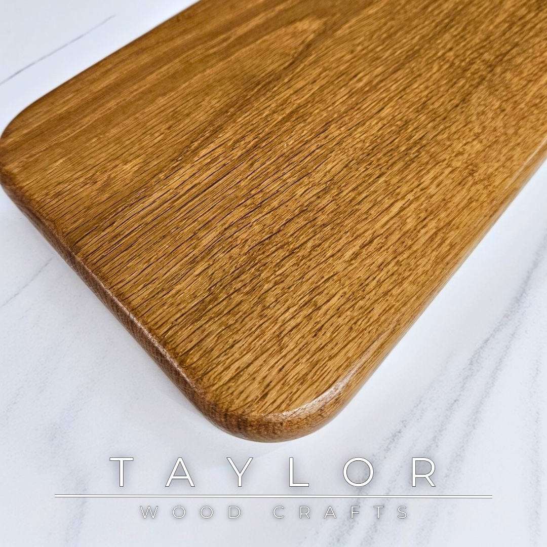 Oak Chopping Board Taylor Wood Crafts – solid oak with smooth rounded edges, durable & knife‑friendly kitchen staple