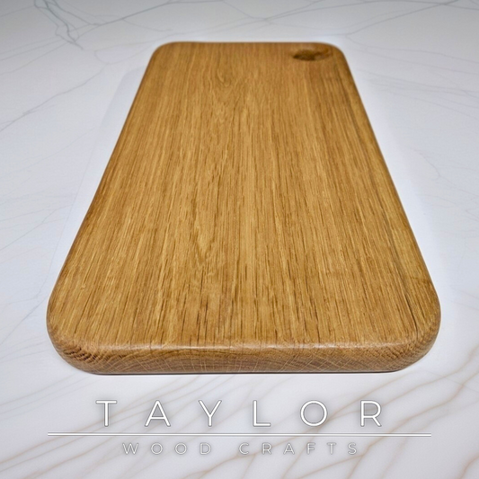 Oak Chopping Board Taylor Wood Crafts – solid oak with smooth rounded edges, durable & knife‑friendly kitchen staple