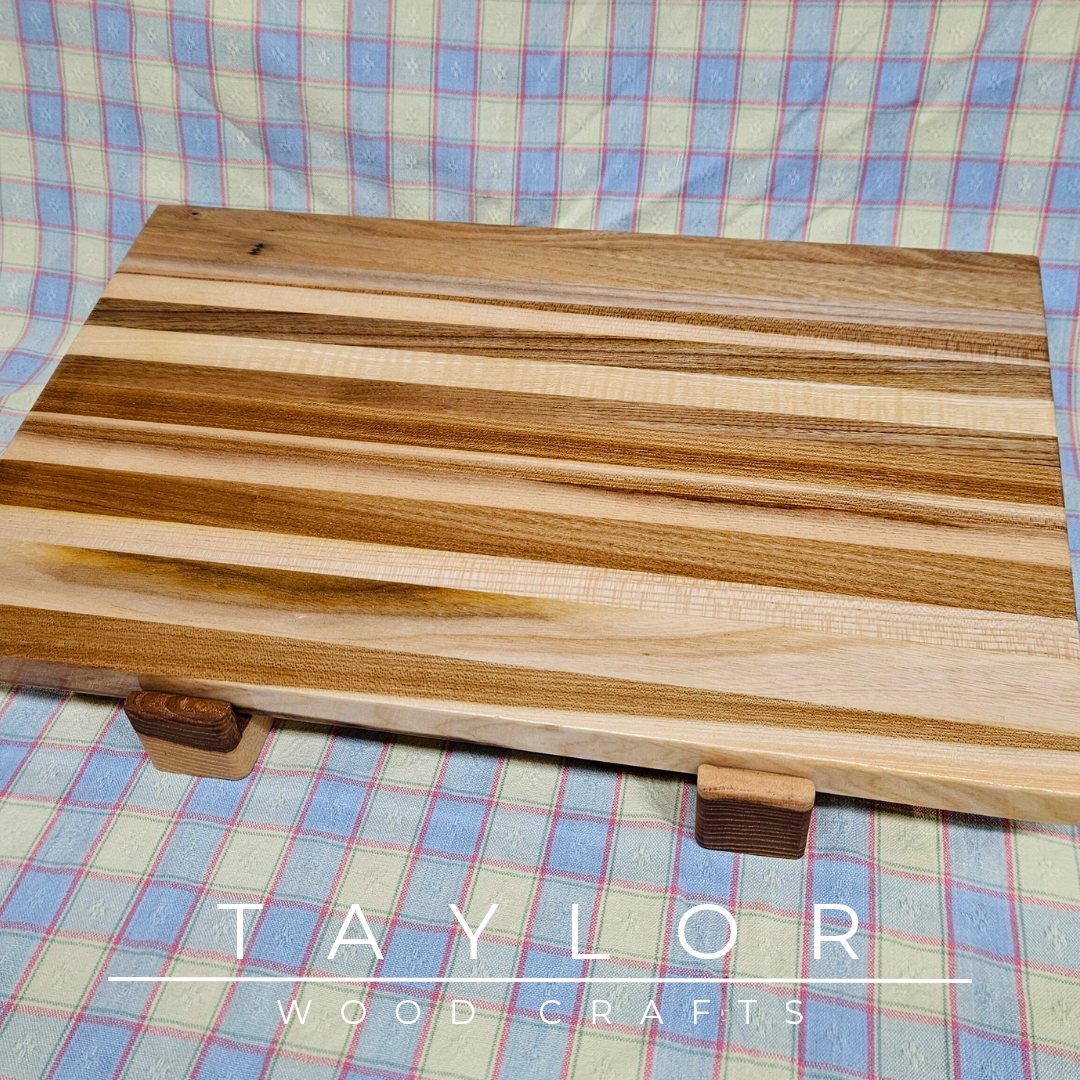 Handcrafted large serving board with a smooth epoxy resin coating, combining durability and style for serving food in elegance.