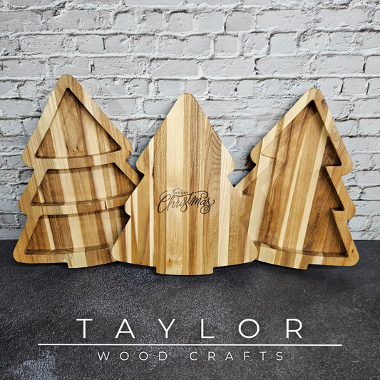 Taylor Wood Crafts, Christmas, tray, cheese board, gift, handcrafted wood, wooden gifts, artisan crafts, custom woodwork