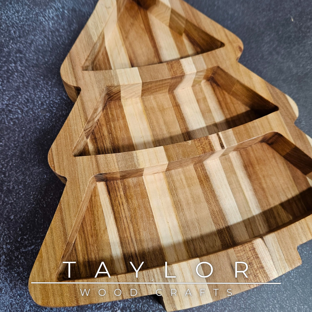 Taylor Wood Crafts, Christmas, tray, cheese board, gift, handcrafted wood, wooden gifts, artisan crafts, custom woodwork