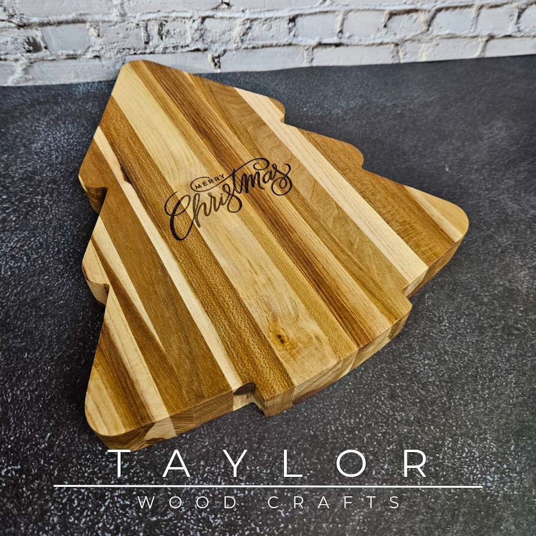 Taylor Wood Crafts, Christmas, tray, cheese board, gift, handcrafted wood, wooden gifts, artisan crafts, custom woodwork