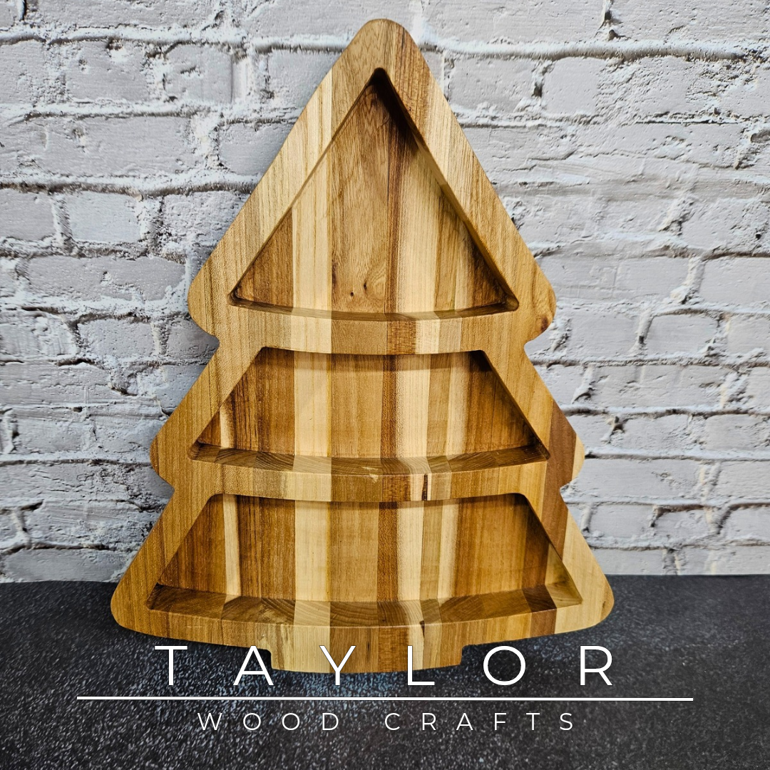 Taylor Wood Crafts, Christmas, tray, cheese board, gift, handcrafted wood, wooden gifts, artisan crafts, custom woodwork