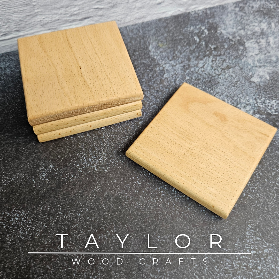 Handmade hardwood coaster crafted from quality timber in Northern Ireland by Taylor Wood Crafts.
