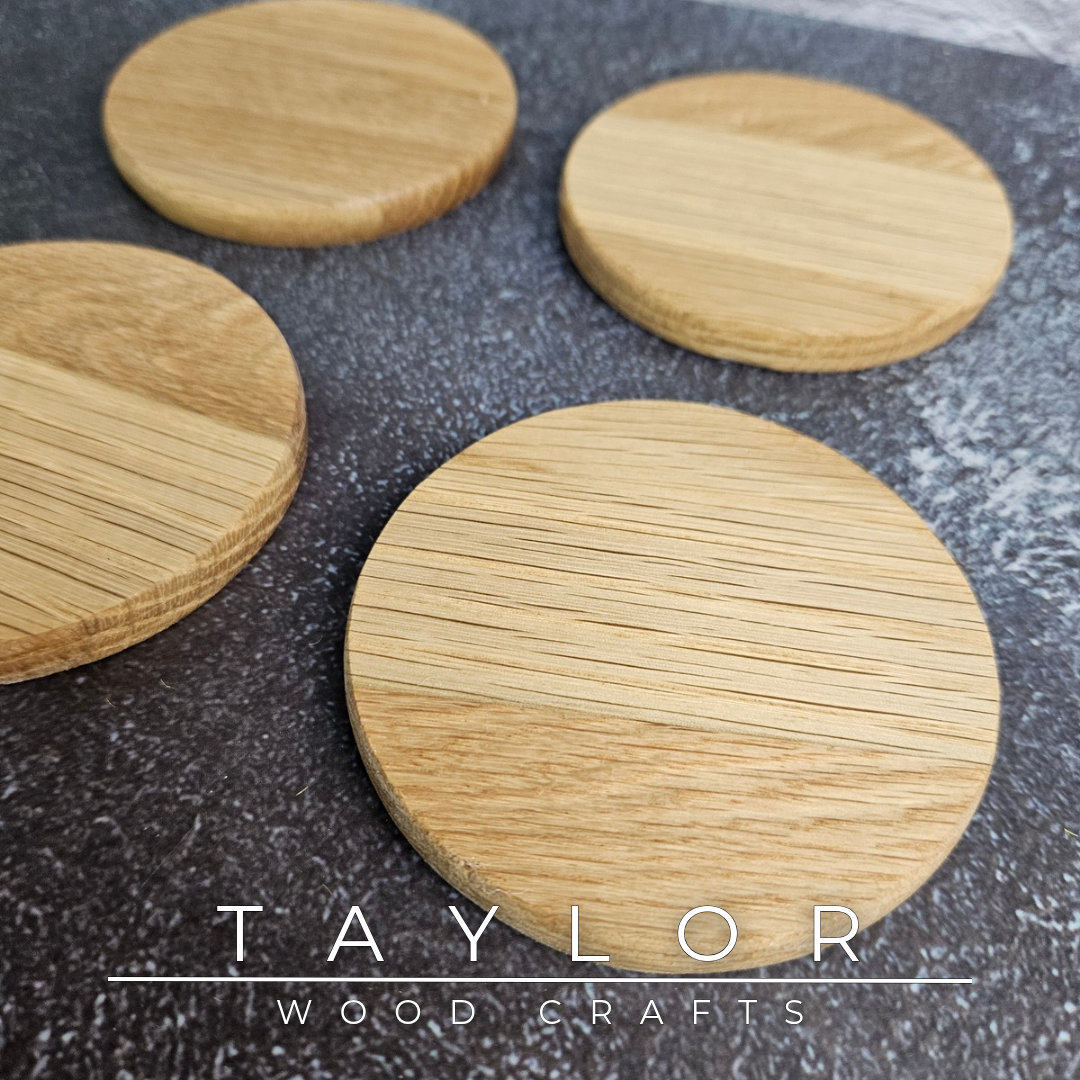 Handmade hardwood coaster crafted from quality timber in Northern Ireland by Taylor Wood Crafts.