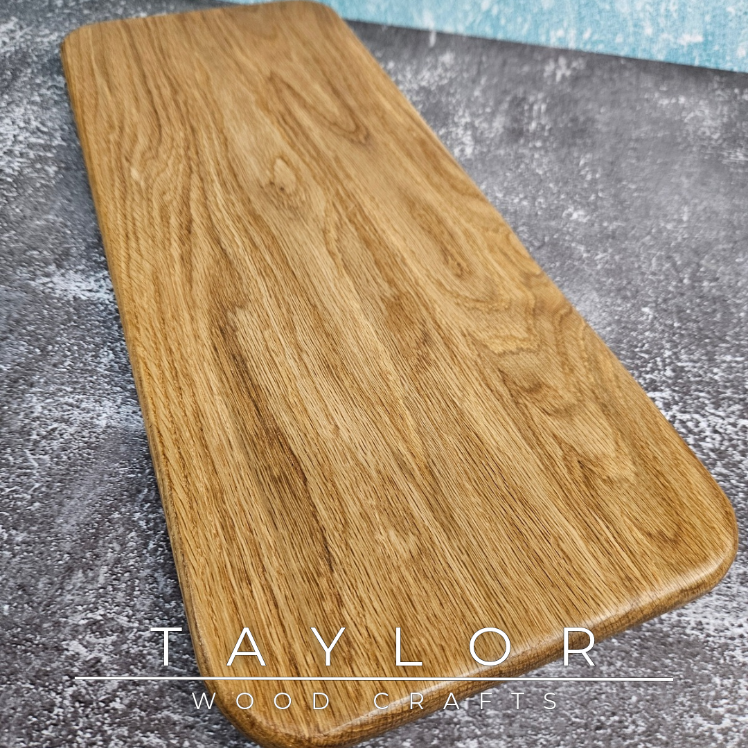 Handmade solid oak chopping board crafted from quality oak and made in Northern Ireland by Taylor Wood Crafts.