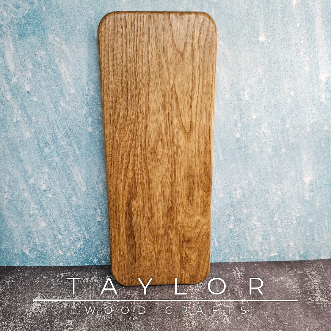 Handmade solid oak chopping board crafted from quality oak and made in Northern Ireland by Taylor Wood Crafts.