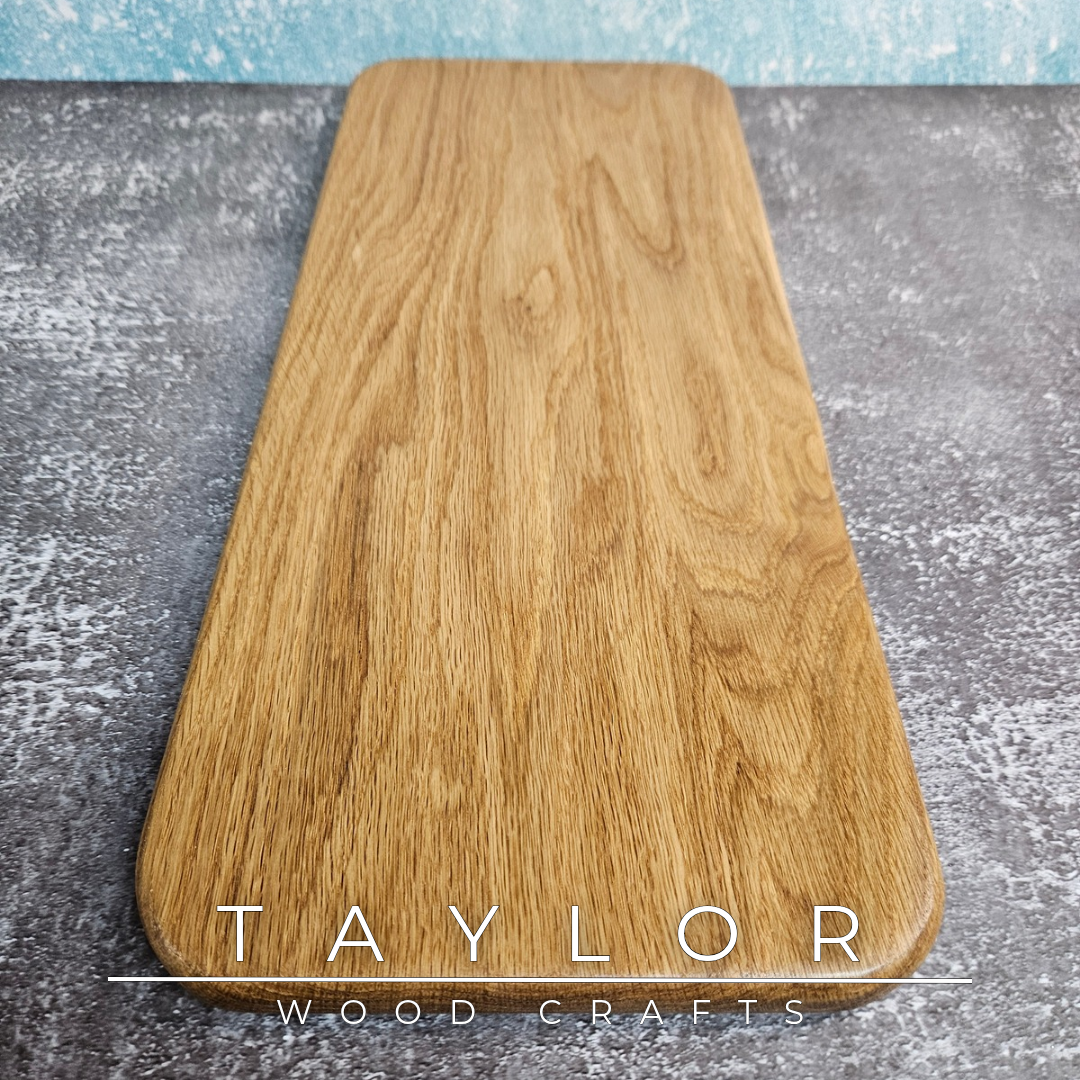 Handmade solid oak chopping board crafted from quality oak and made in Northern Ireland by Taylor Wood Crafts.